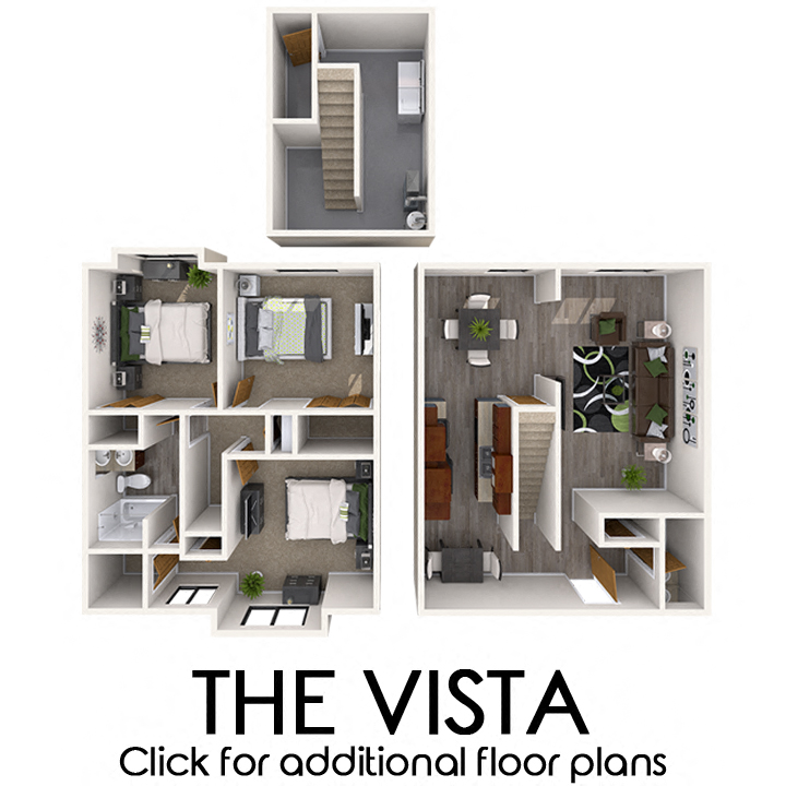 Floor plan for 3 beds, 1.5 baths, 1350 sqft